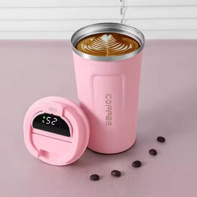 Coffee Mug Stainless Steel | Temperature Display | Insulated Water Bottle